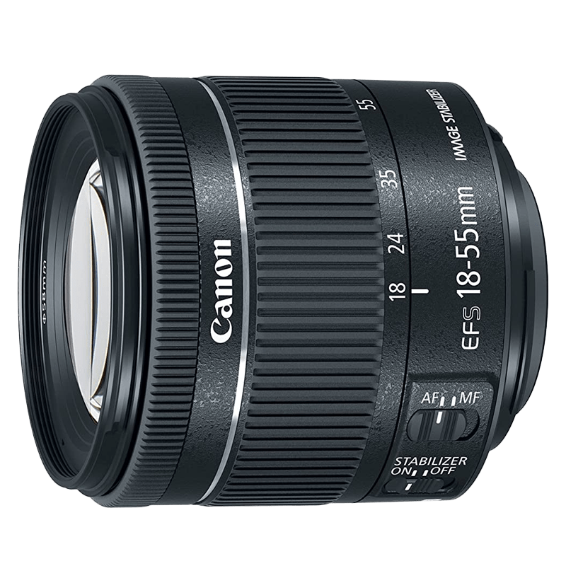 

Canon EF S 18-55 mm F4-F5.6 IS STM Lens (Black), No color