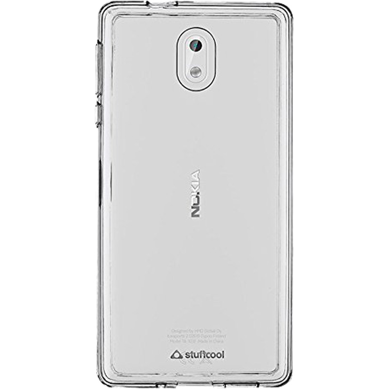 Stuffcool Blendo Hybrid Polycarbonate Back Case Cover for Nokia 3 (BLNK3-CLR, Transparent)