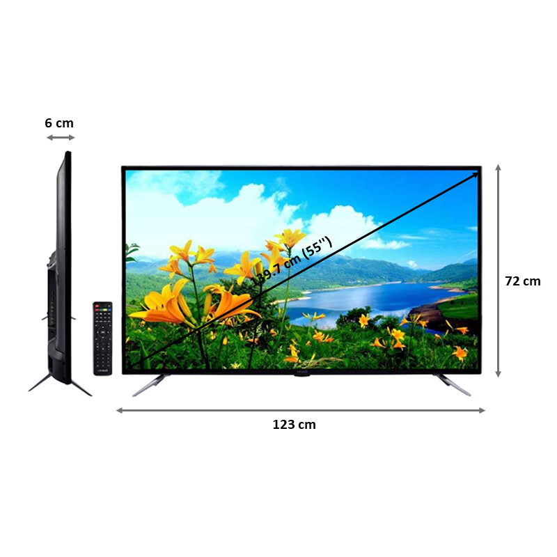 voorspelling plakband vermoeidheid Buy Croma 139.70cm (55 inch) Full HD LED Smart TV (EL7333, Black) Online -  Croma