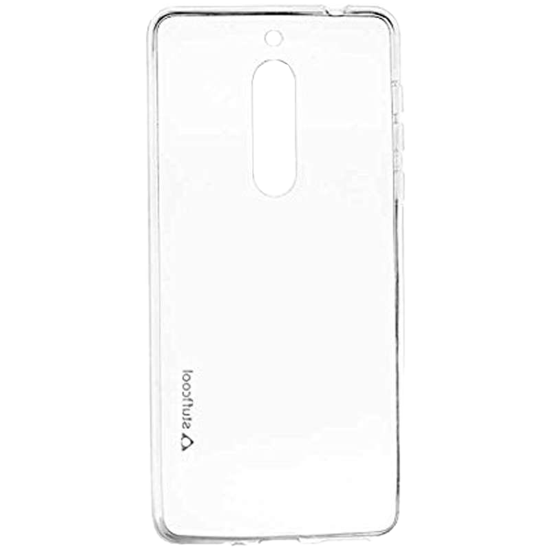 Stuffcool Silicone Soft Back Case Cover for Nokia 5 (PRNK5-CLR, Transparent)