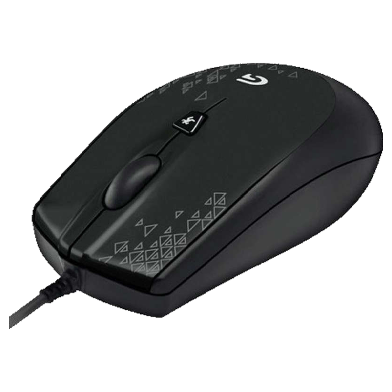 logitech - logitech G90 2500 DPI Wired Optical Gaming Mouse (910-004358, Black/Charcoal)