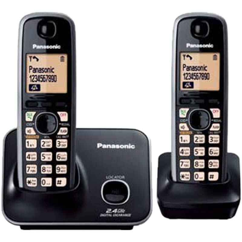 

Panasonic Duo Cordless Landline Phone (KX-TG3712SXN, Black)