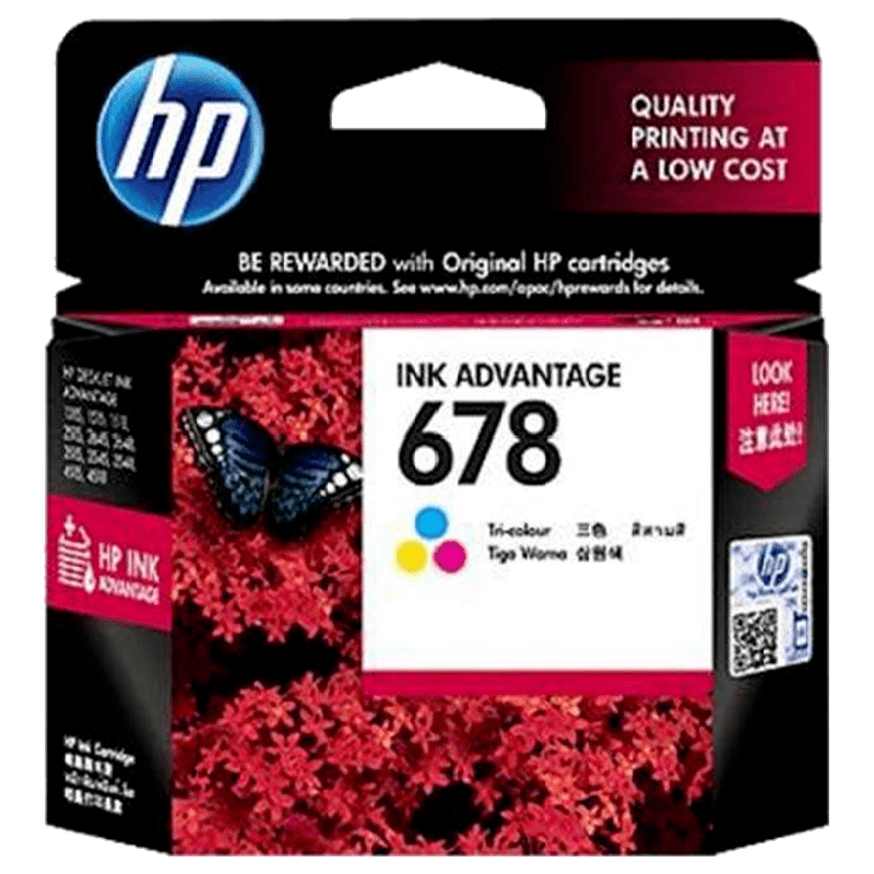 

HP Inkjet Cartridge (678, Tri-color), Not applicable