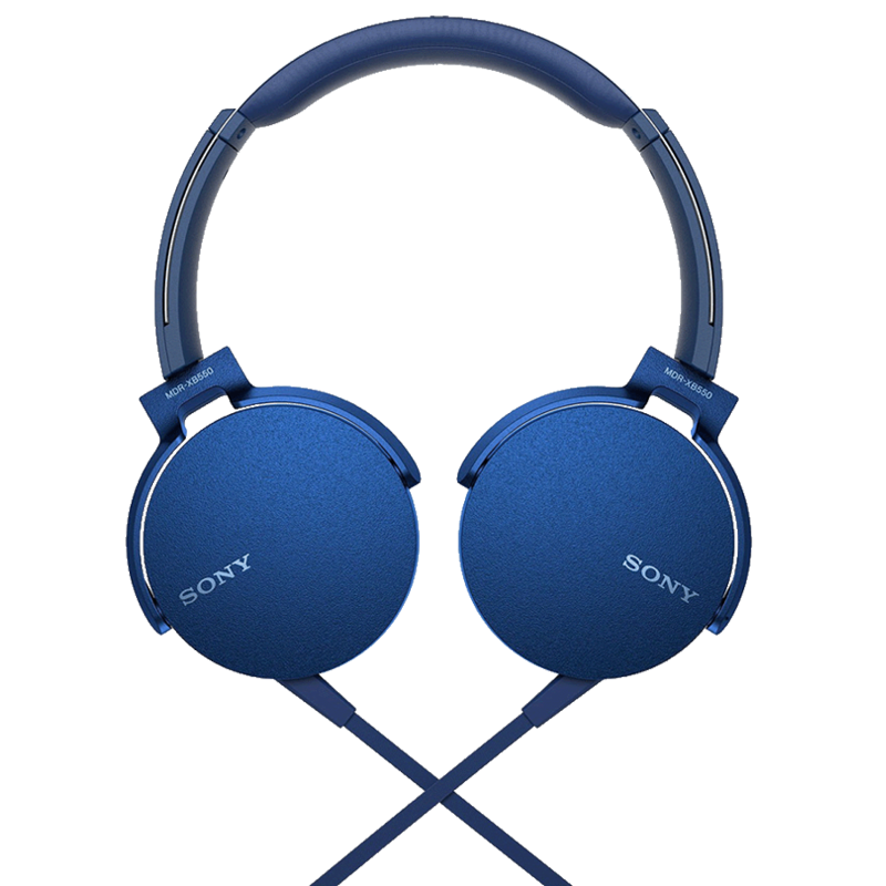 Sony MDR XB550AP On Ear Headphones with Mic (Blue)_1