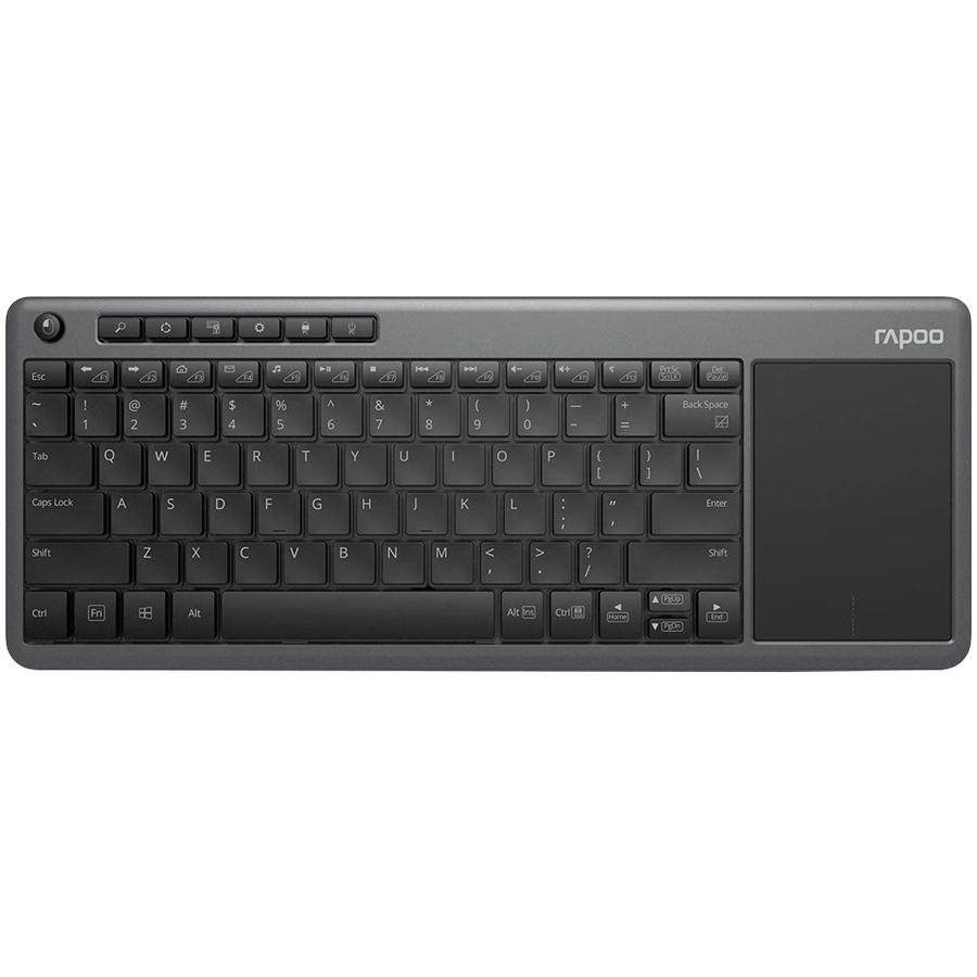 

Rapoo Wireless Touch Keyboard (K2600, Grey), No color