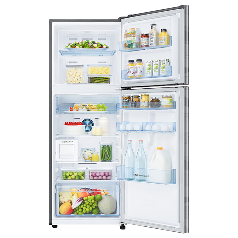 

Samsung 314 Litres 2 Star Inverter Double Door Refrigerator (Curd Maestro, RT34T4632NV/HL, Wave Steel), No color