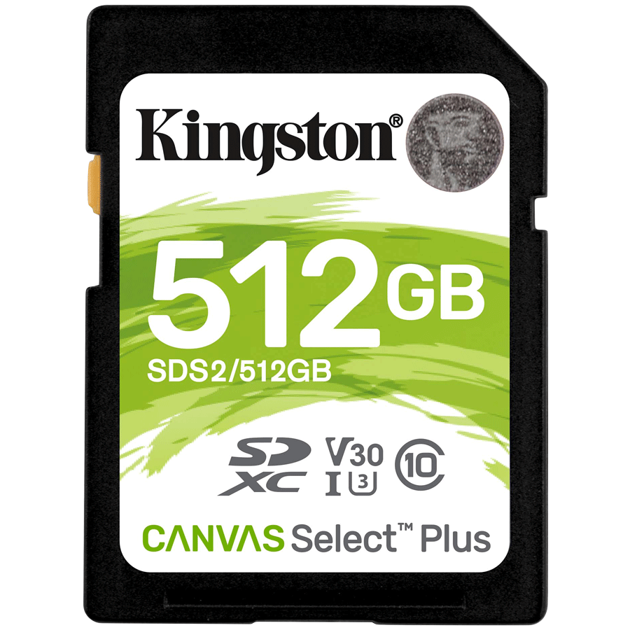 Kingston Canvas Select Plus 512GB Class 10 SDHC Memory Card (SDS2/512GBIN, Black)_1