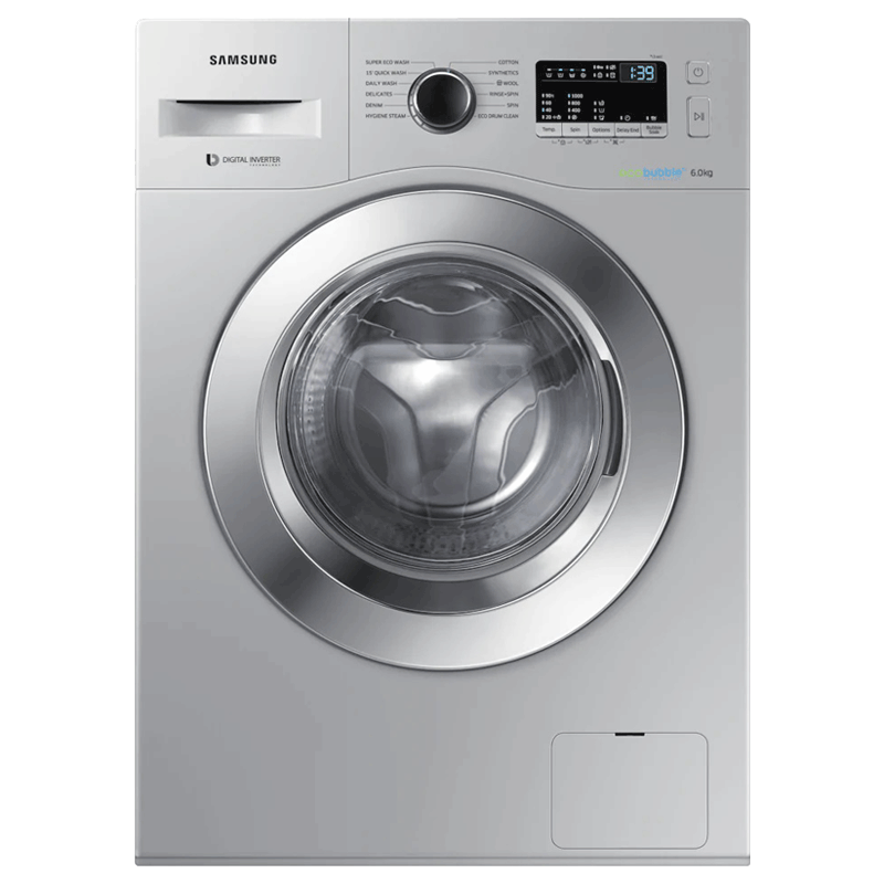 Samsung 6 kg Fully Automatic Front Loading Washing Machine (WW60R20EK0S/TL, Silver)_1