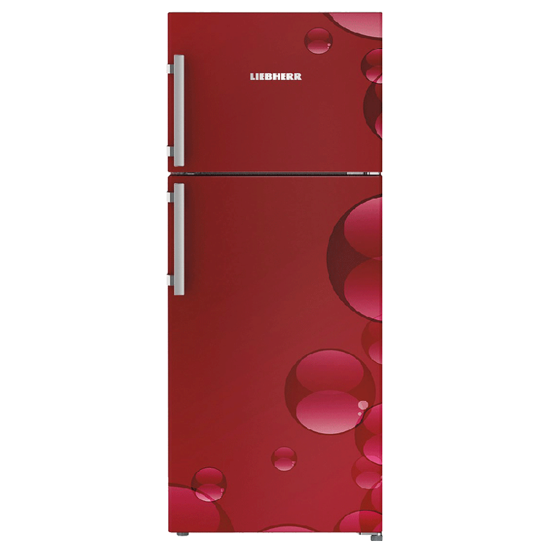

Liebherr 265 Litres 3 Star Frost Free Inverter Double Door Refrigerator (Spice Boxes, TCr 2640, Red Bubbles), No color