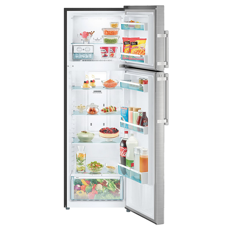 Liebherr 346 Litres 3 Star Frost Free Inverter Double Door Refrigerator (Central Power Cooling, TCss 3520, Stainless Steel)_3