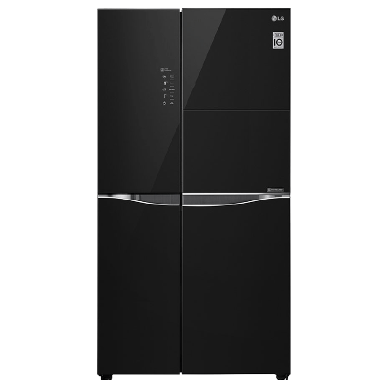

LG 675 Litres Frost Free Inverter Side-by-Side Door Refrigerator (Multi Air Flow, GC-C247UGBM.ABMQEB, Black Mirror), No color