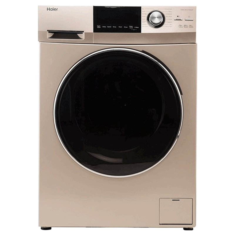 Haier 8 kg Fully Automatic Front Loading Washing Machine (HW80-BD12756NZP, Champaign Gold)_1