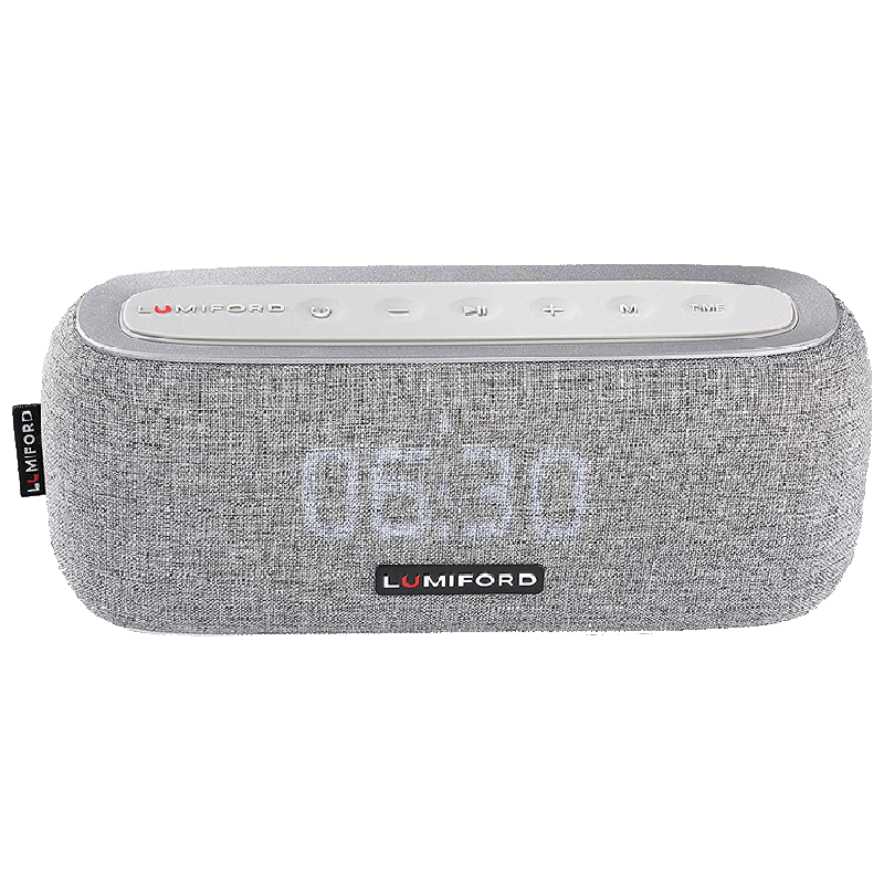

Lumiford Digi Clock 3-in-1 Wireless Stereo Speaker (BT01, Grey), No color
