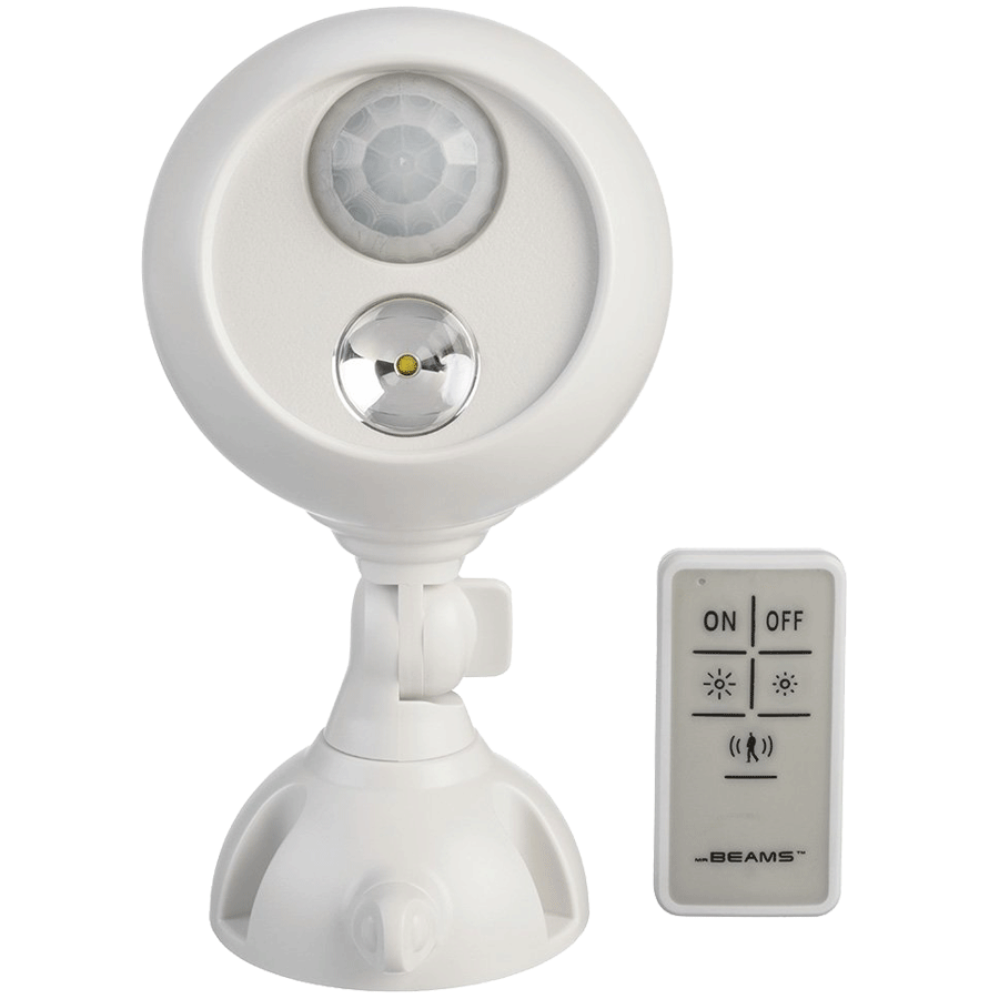 Mr. Beams Electric Powered 7 Watt Remote Control Motion Sensor Smart Light (MB370, White)_1