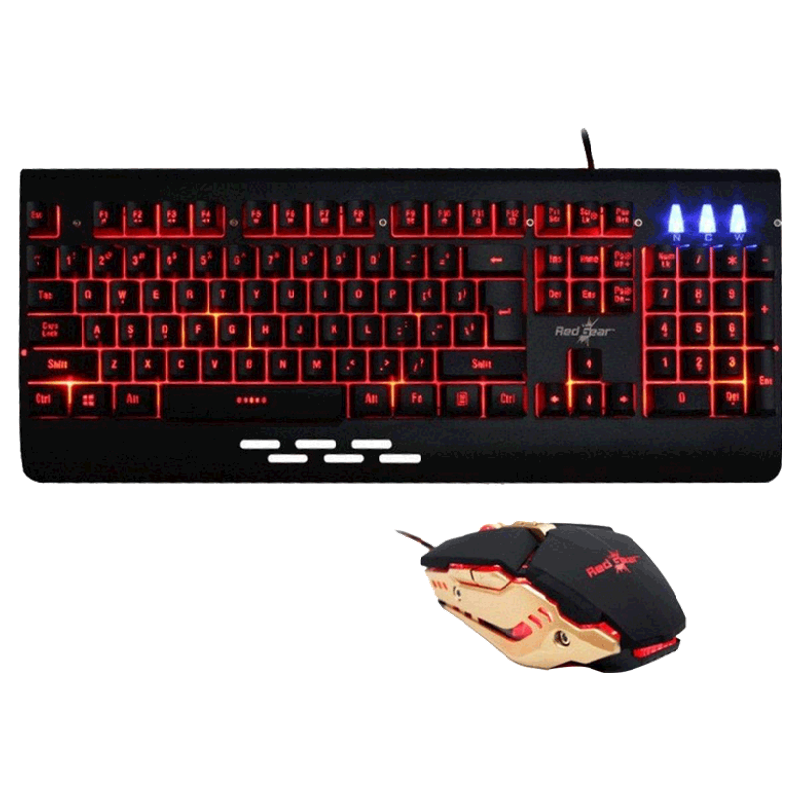 

Redgear Manta Gaming Keyboard and Gaming Mouse Combo (MT21, Black), No color