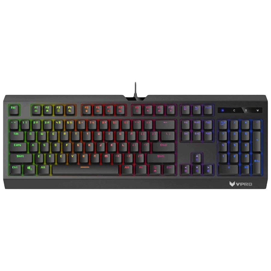 

Rapoo V5 2S Backlit Gaming Keyboard (Black), No color