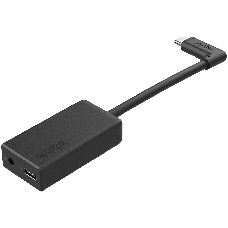 Go Pro - Go Pro 3.5 mm USB-C Power Mic Adapter (AAMIC-001, Black)