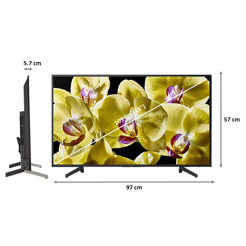 Buy Sony 109 22cm 43 Inch 4k Ultra Hd Led Smart Tv Kd 43x8000g Black Online Croma