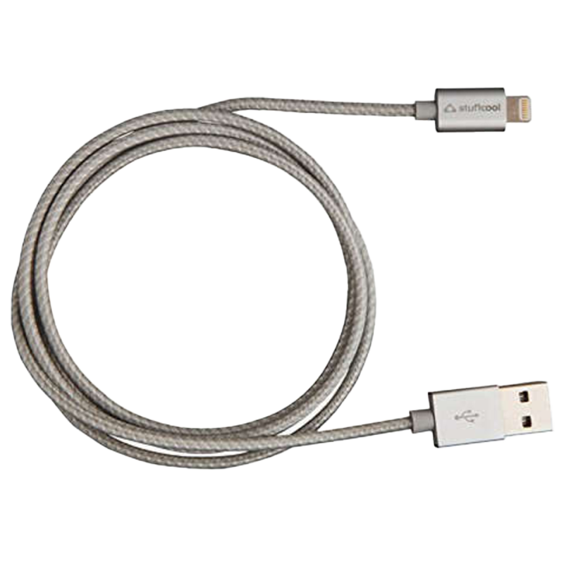 Stuffcool 1.2 Meter USB (Type-A) to Lightning Syncing/Charging USB Cable (For iPhones/iPads, LGFNS-SIL, Silver)_1