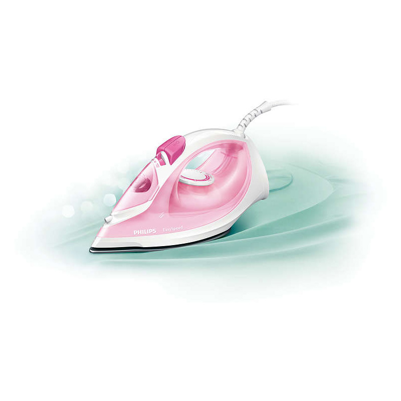 

Philips Easy Speed 2000 Watt Steam Iron (GC1022, Pink), No color