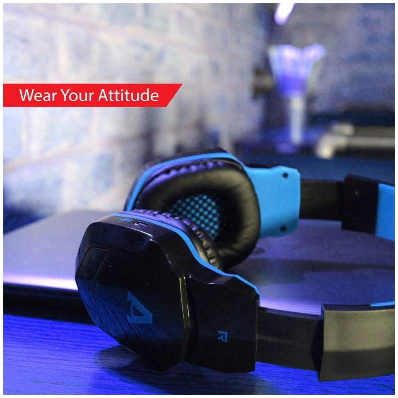 Buy Boat Rockerz 510 Over Ear Wireless Headphone With Mic Bluetooth 4 1 Thumping Bass Blue Online Croma