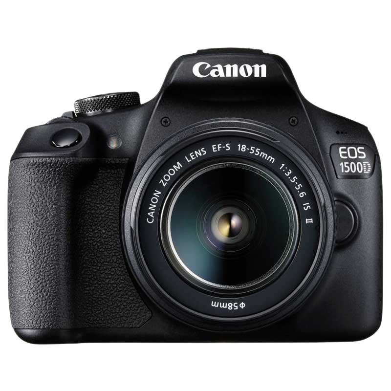 Canon 24.1 MP DSLR Camera Body with 18 - 55 mm & 55 - 250 mm Lens (EOS 1500D, Black)_1