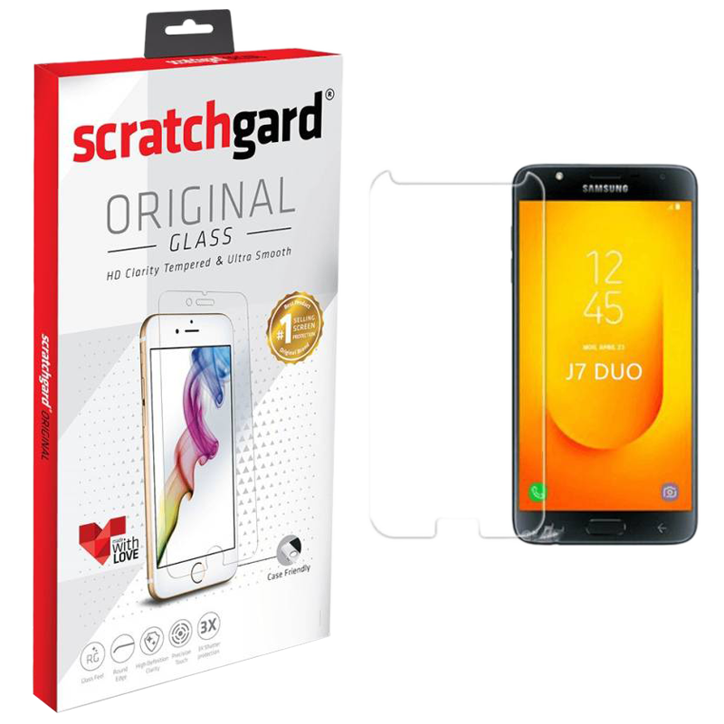 Scratchgard Tempered Glass Screen Protector for Samsung Galaxy J7 Duo (Clear)
