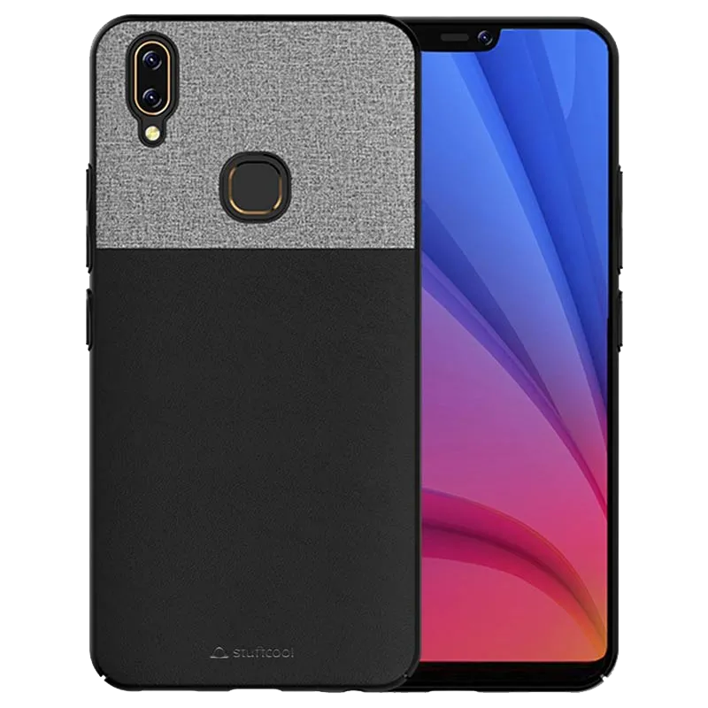 

Stuffcool Eto Sport PU Leather Hard Back Case Cover for Vivo V9 (ETOVIVOV9-BLK, Black), No color