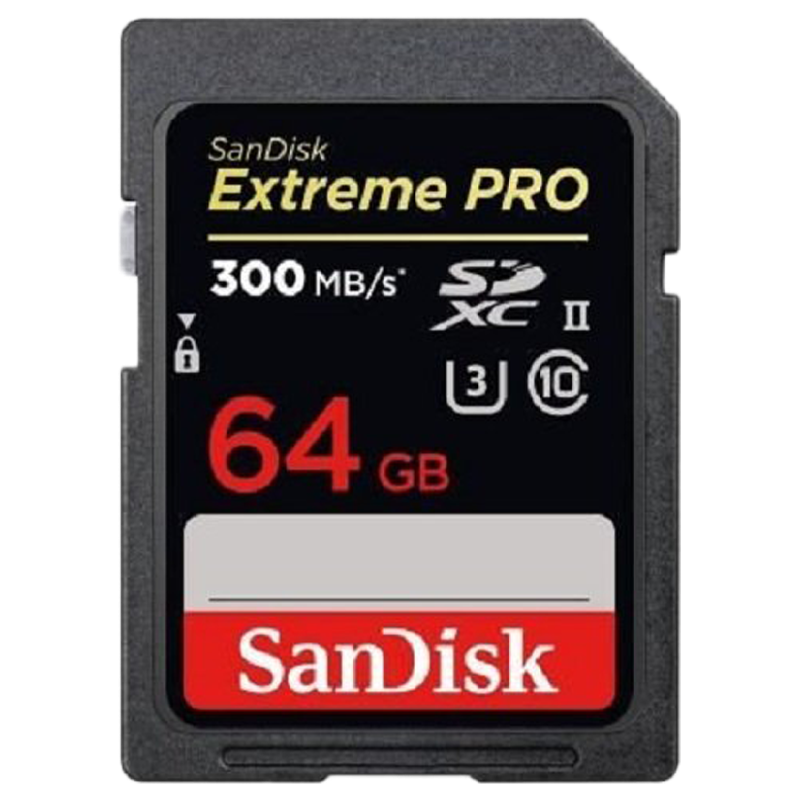 SanDisk - Sandisk Extreme Pro 64GB Class 10 Memory Card (SDSDXPK, Black)