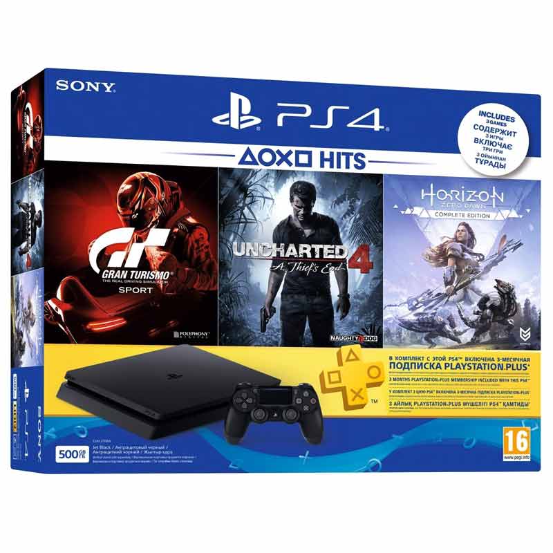 Sony PlayStation 4 500 GB Gran Turismo Sport, Uncharted 4 and Horizon Zero Dawn Gaming Console (CUH-2000, Black)_1