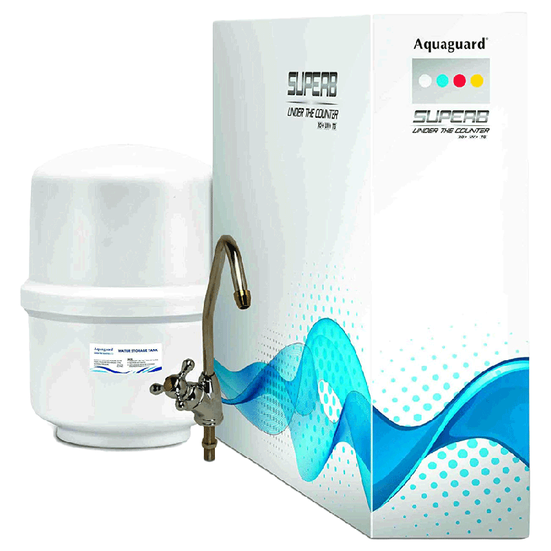 

Eureka Forbes Aquaguard Superb UTC RO+UV Water Purifier (White), No color