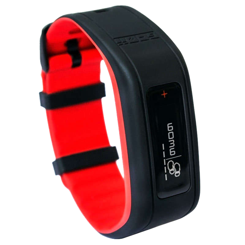 GOQii Fitness Tracker (Water Resistant, V2-HR-3-BR, Black/Red)_1