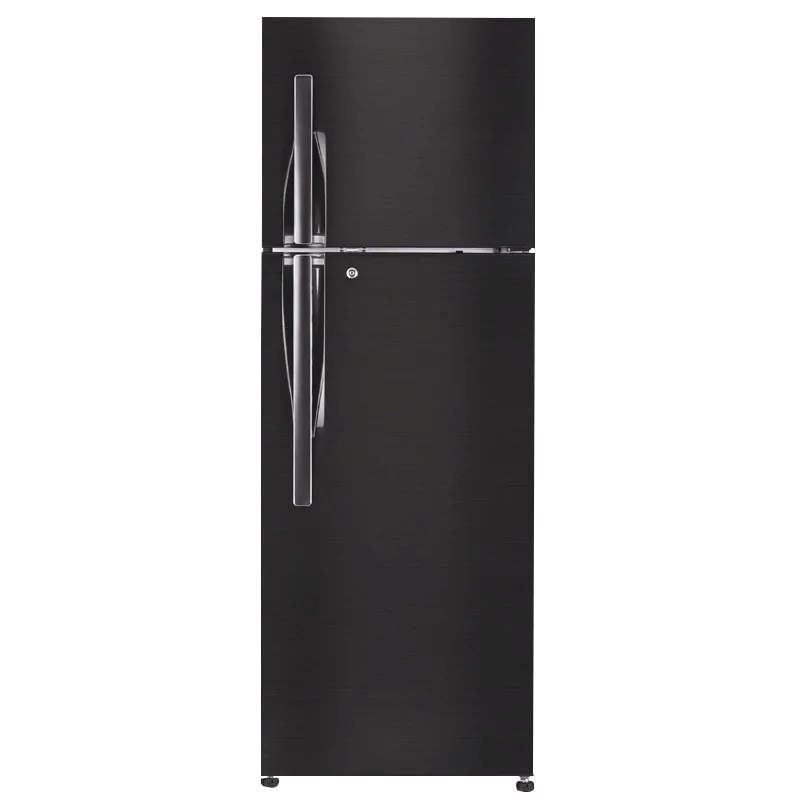 LG 360 L 4 Star Frost Free Double Door Inverter Refrigerator (GL-T402JBLN, Black Steel)_1