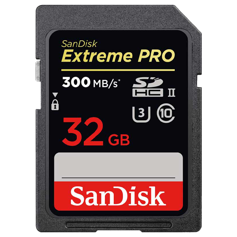SanDisk - Sandisk Extreme Pro 32GB Class 10 Memory Card (SDSDXPK, Black)