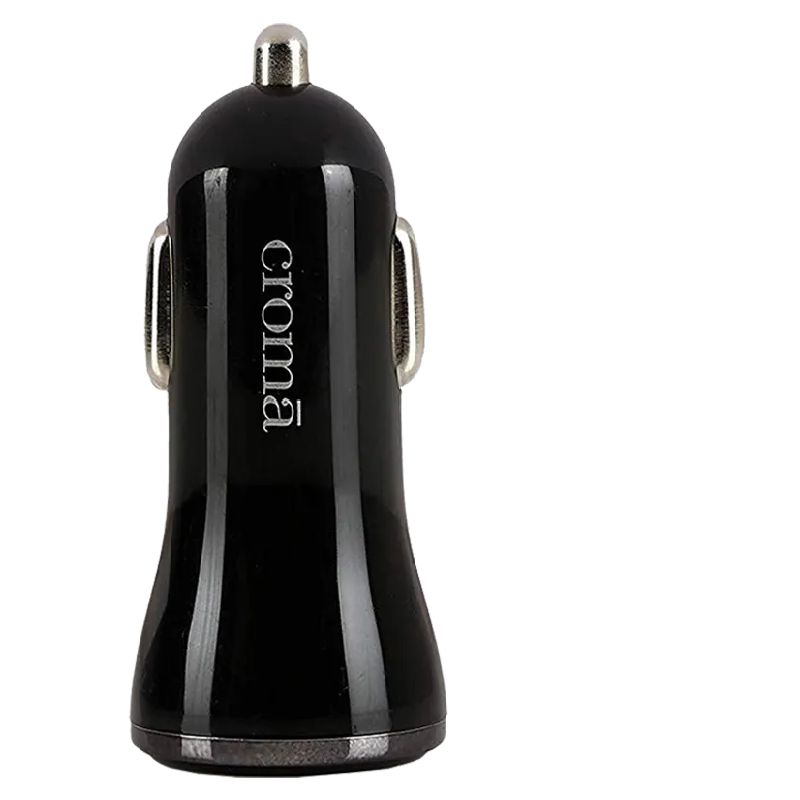 

Croma 2 Port Quick Charge 3.0 Car Charger (QC100, Black), No color