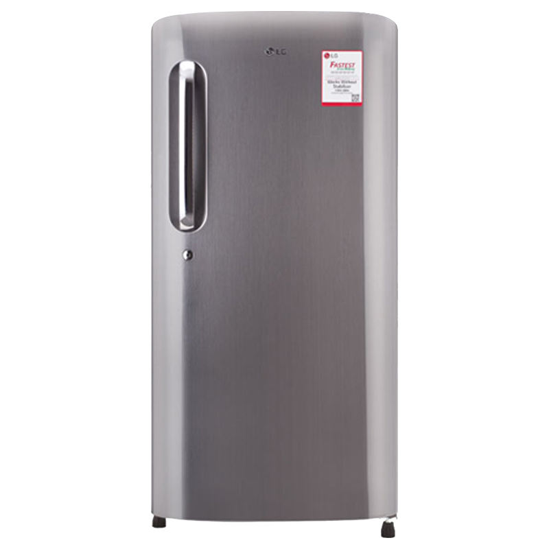 LG - lg 215 Litres 4 Star Direct Cool Inverter Single Door Refrigerator (Solar Smart, GL-B221APZY.DPZZEB, Shiny Steel)