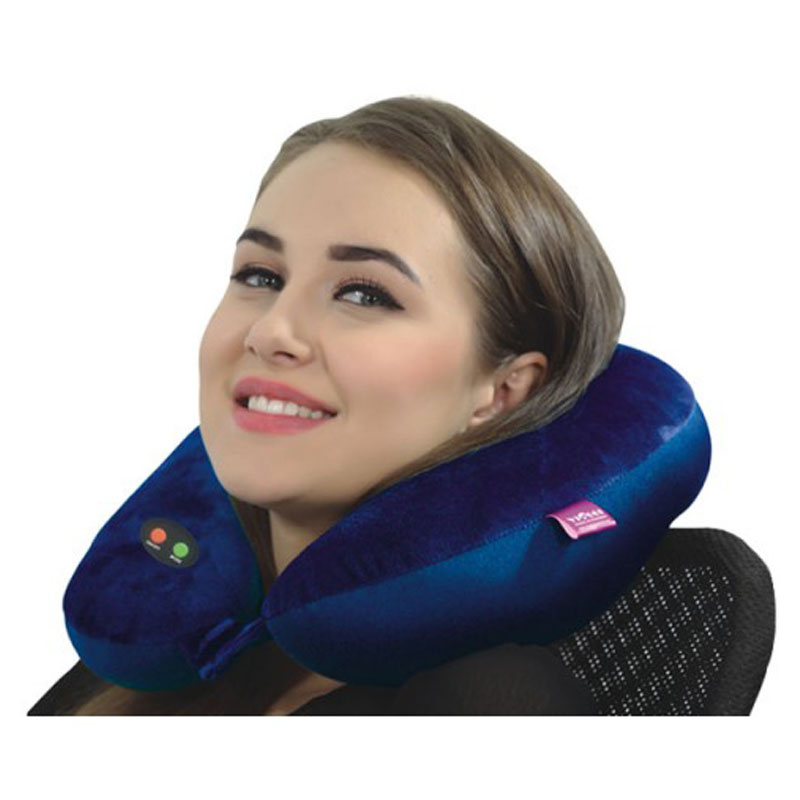 

Viaggi Vibrating Neck Massage Pillow (Blue), No color