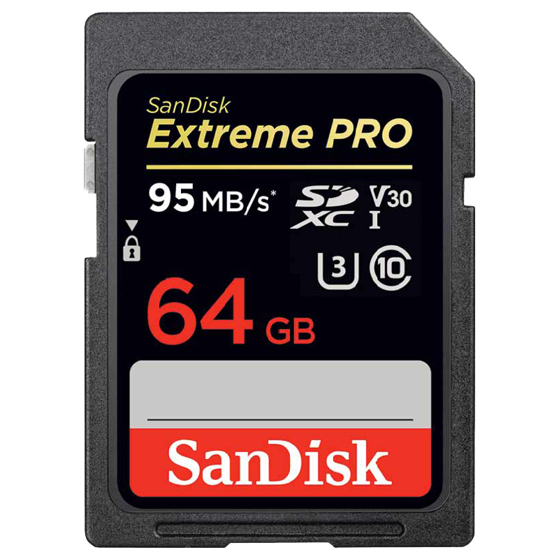 

Sandisk Extreme Pro 64GB Class 3 Memory Card (SDSDXXG, Black), No color
