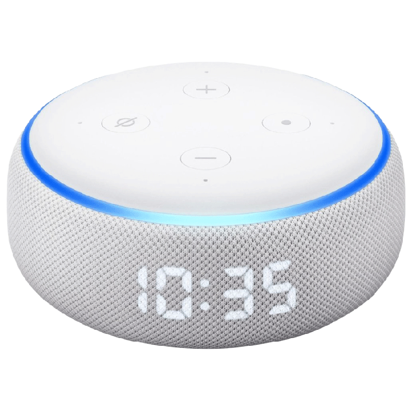 Amazon Echo Dot 3rd Generation Smart Speaker with Clock (B07NQLKYS3, Sandstone White)_1