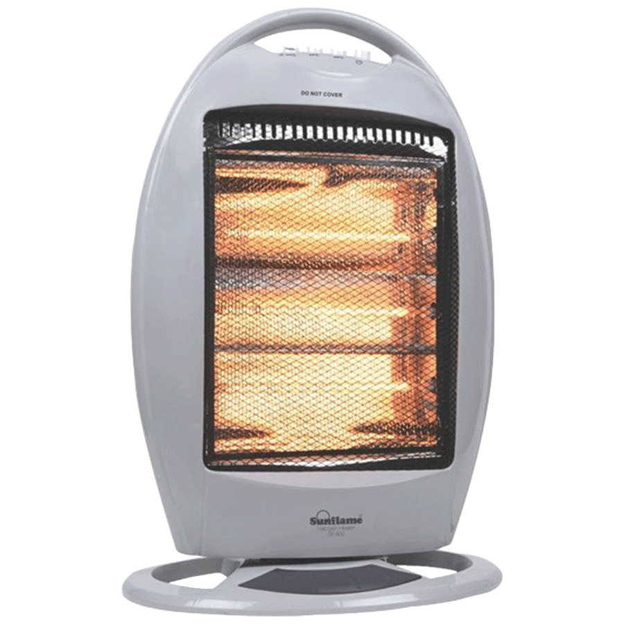 Sunflame 1200 Watt Halogen Room Heater (SF 932, Silver)
