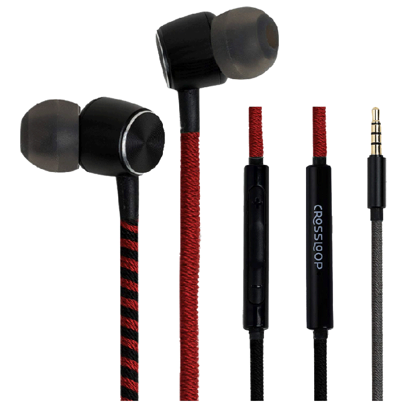 Crossloop Pro CSLE029-E In-Ear Wired Earphones with Mic (Red/Black)_1