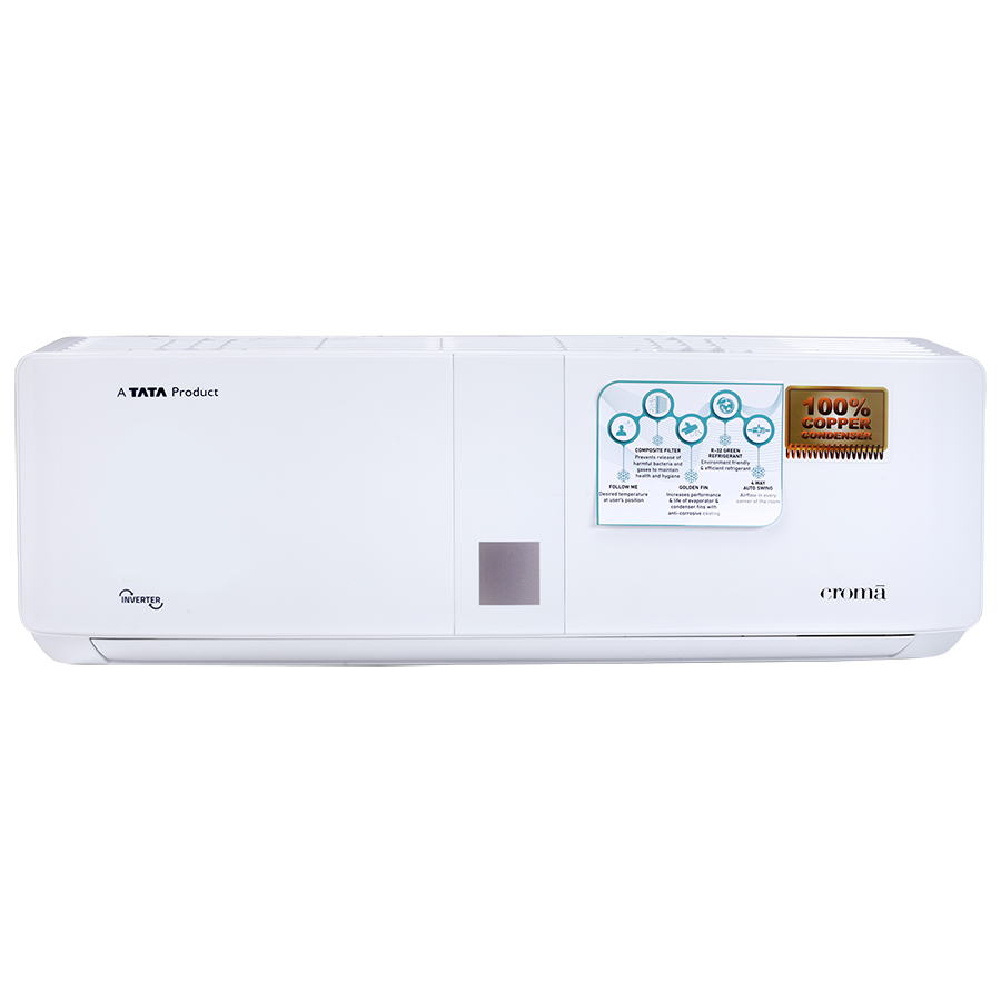 

Croma 1 Ton 5 Star Inverter Split AC (CRAC7554, Copper Condenser, White), No color