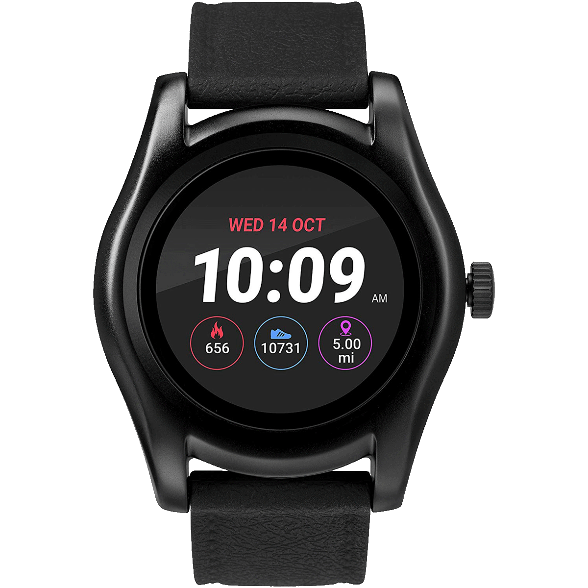 

Timex IConnect Smartwatch (45mm) (Heart Rate Tracker, TW5M31500, Black, Silicone Band), No color