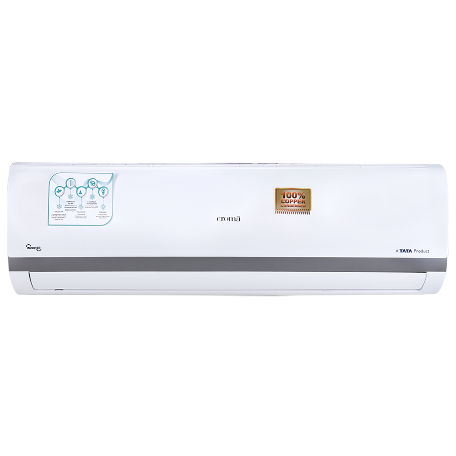 

Croma 2 Ton 3 Star Inverter Split AC (Copper Condenser, CRAC7558, White), No color