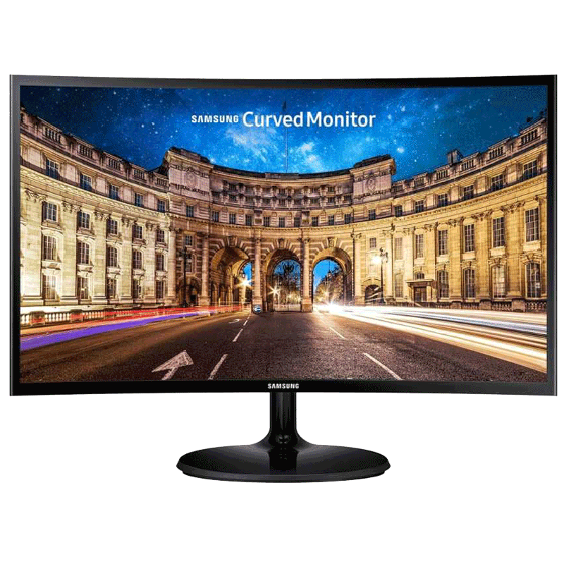 

Samsung 60.96 (24 Inch) FHD Curved Gaming Monitor (LC24F392FHWXXL, Black High Glossy), No color