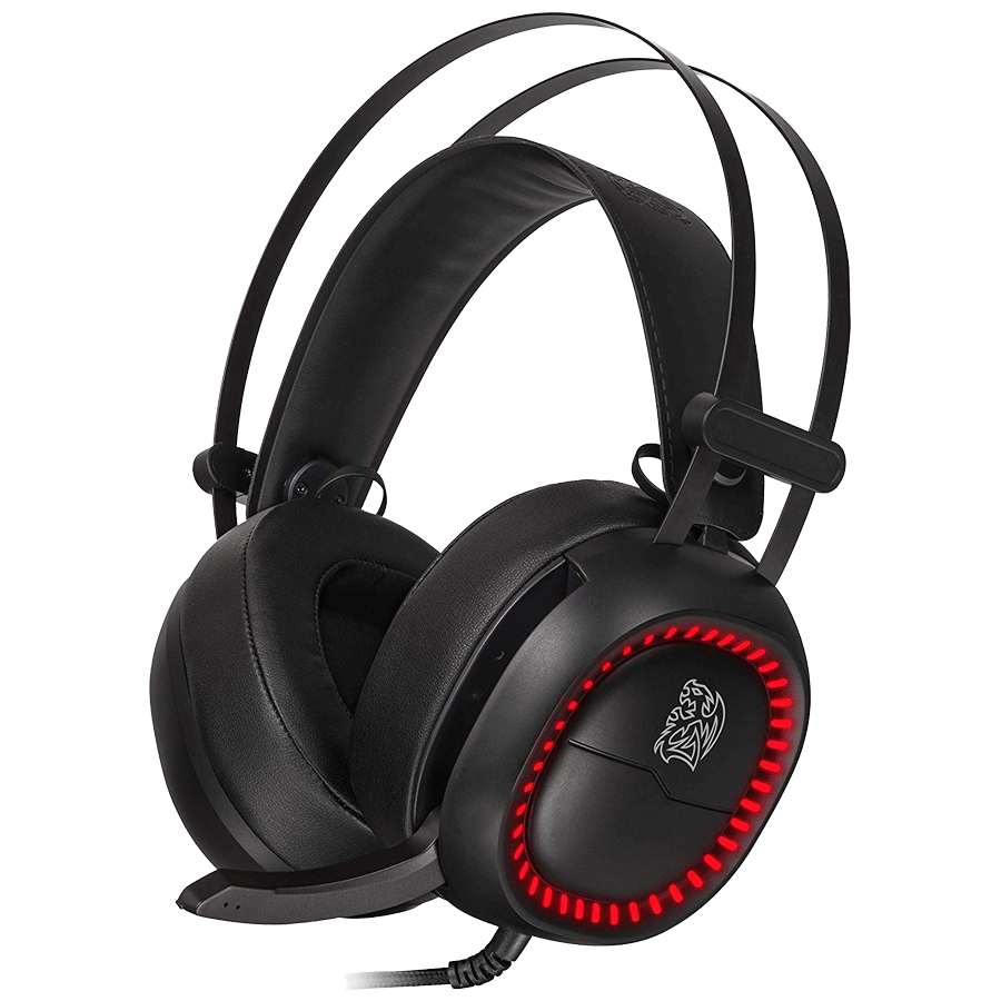 

Thermaltake Esports Over-Ear Gaming Headset (HT-SHK-DIECBK-25, Black), No color