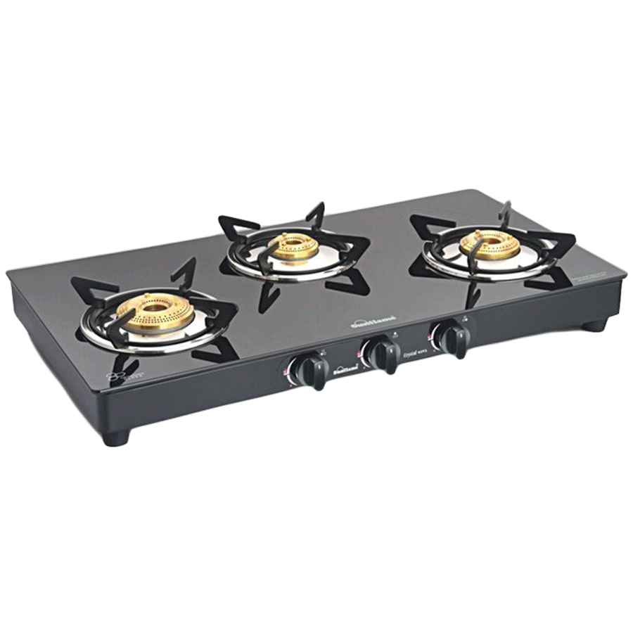 Sunflame Prime 3 Burners Gas Stove (Black)