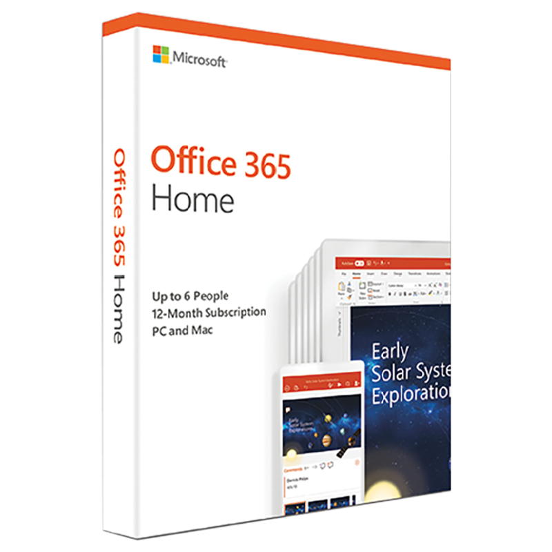 

Microsoft Office 365 Home for PC and Mac (6 Users/1 Year), No color