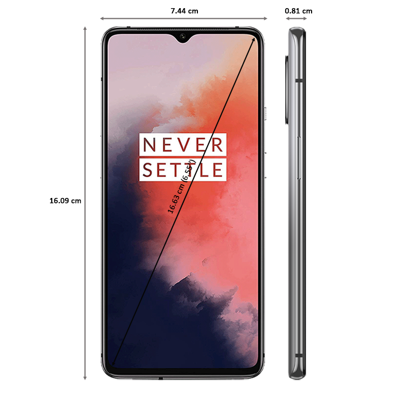 

OnePlus 7T (Frosted Silver, 128 GB, 8 GB RAM), No color