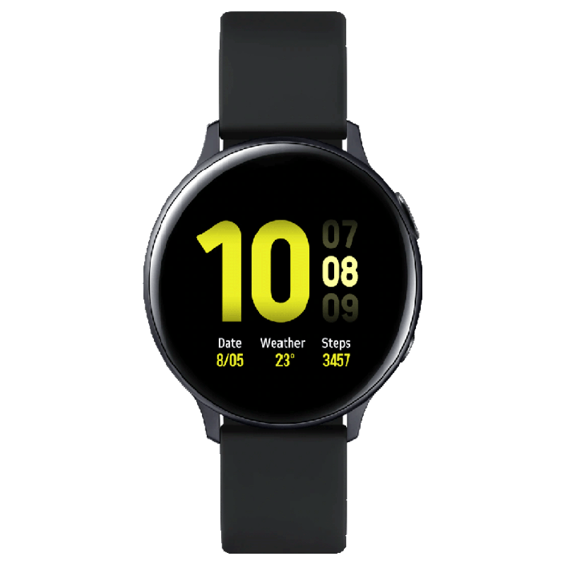 Samsung Galaxy Active 2 Smart Watch (GPS, 34.5mm) (Heart Rate Monitoring, SM-R820NZKAINU, Black, Silicone Band)_1